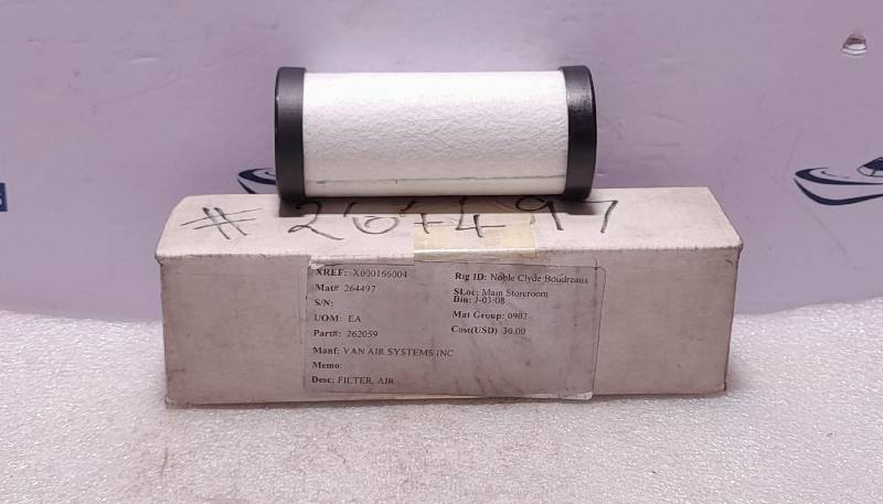 Van Air System 26-2059 Filter Element E200-55-A E100-30-A