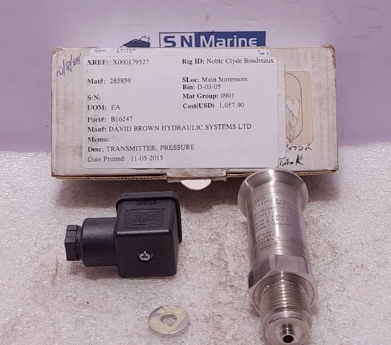 Baumer E913 Pressure Transmitter 0-1.6 BarAIn 11-40VDC Out 4-20mA