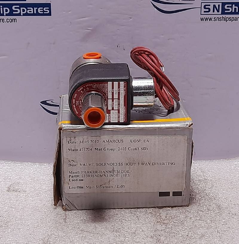 Parker 71385SN2MNJ1N0H111P3 Solenoid Valve 7H111P3 17 1SHF3110V50Hz 120V60Hz