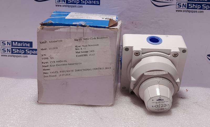 Nitra CVR-448D4-HL Hand Lever Valve 3-Position Close Center Rotary ½NPT 0-145PSI