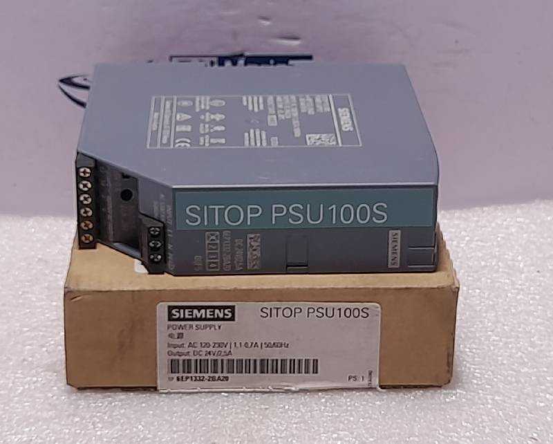 Siemens 6EP1332-2BA20 SITOP PSU100S Power Supply In 120-230VAC Out 24VDC