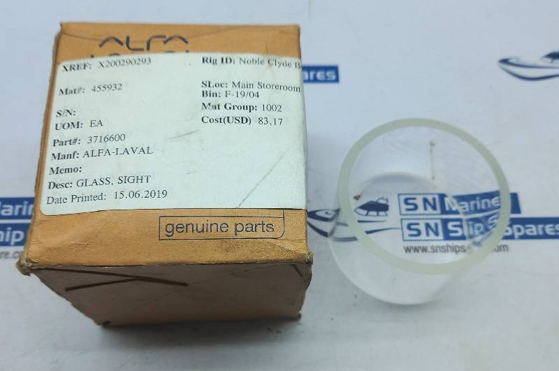 Alfa-Laval 3716600 Sight Glass 3PCs In Lot