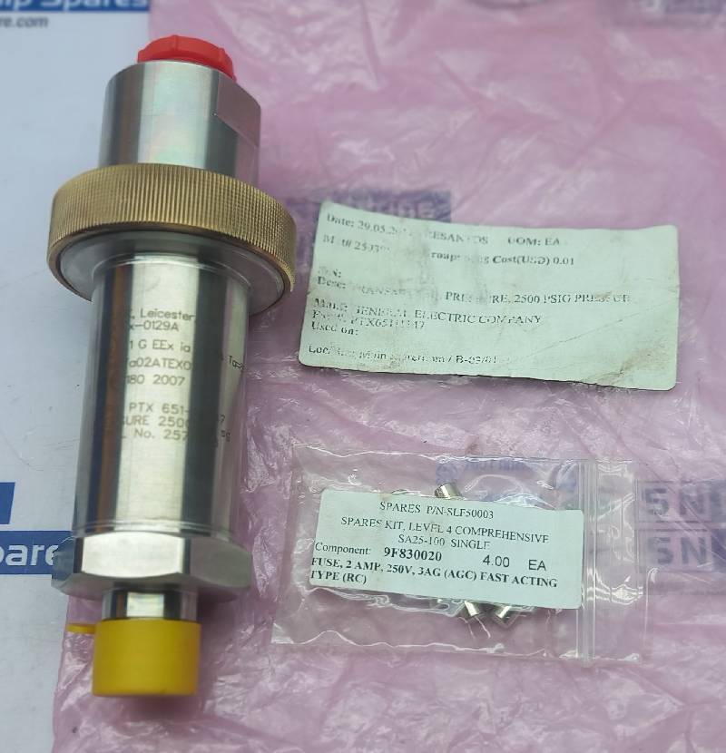 General Electric PTX 651-I-1147 Pressure Transducer 2500 Psig