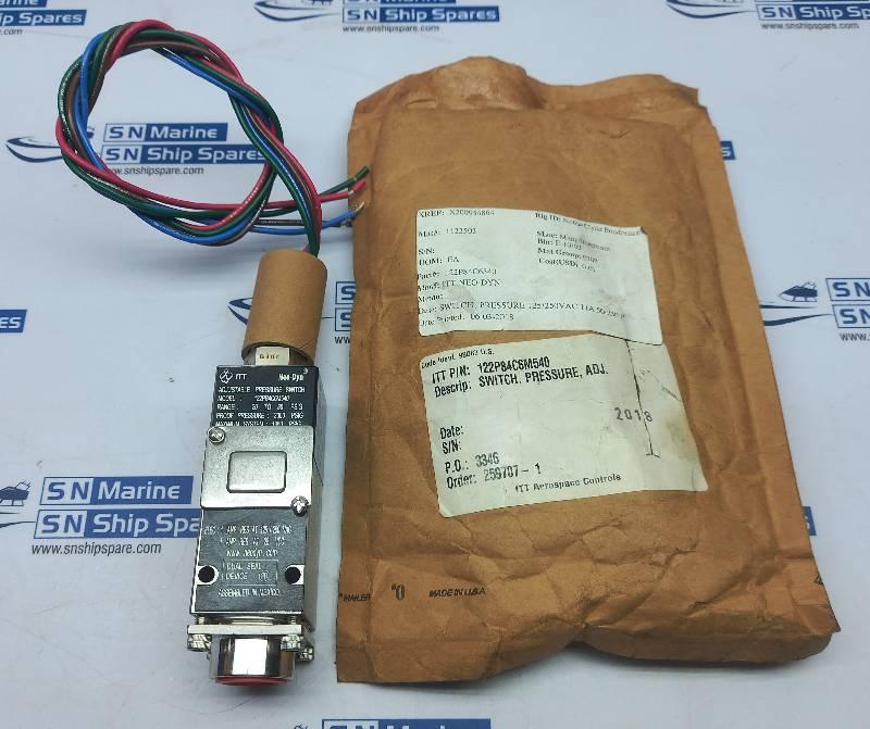 ITT Neo-Dyn 122P84C6M540 Pressure Switch 125/250Vac 11A