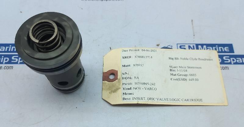 Nov-Varco 10744945-242 Cartridge Valve Insert Disc