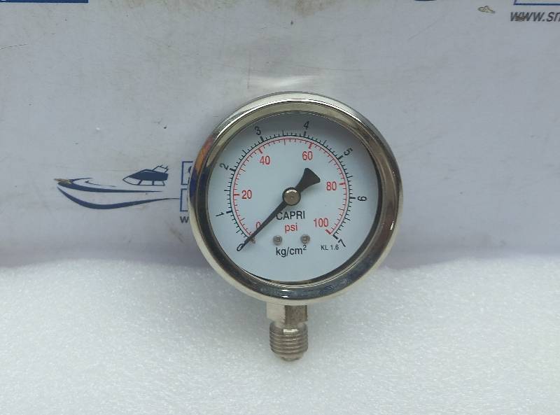 Marsh J7648P Liquid Filled Pressure Gauge 0-100Psi Capri