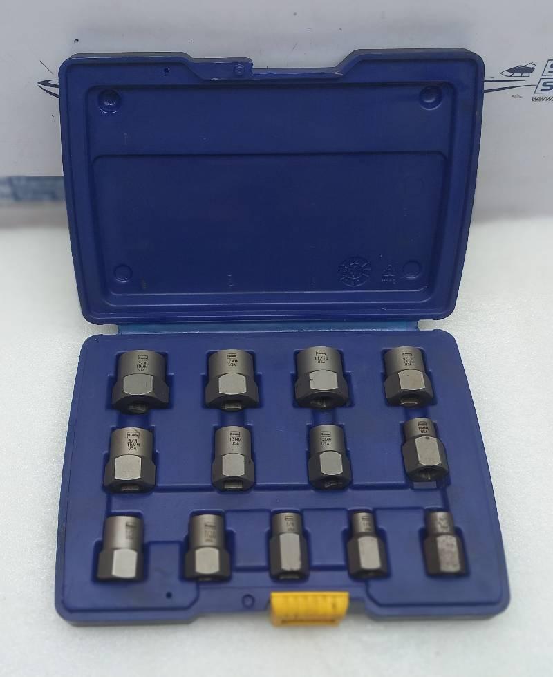 Irwin Hanson 54113 Matric / Fractional Combination Bolt Extractor Set