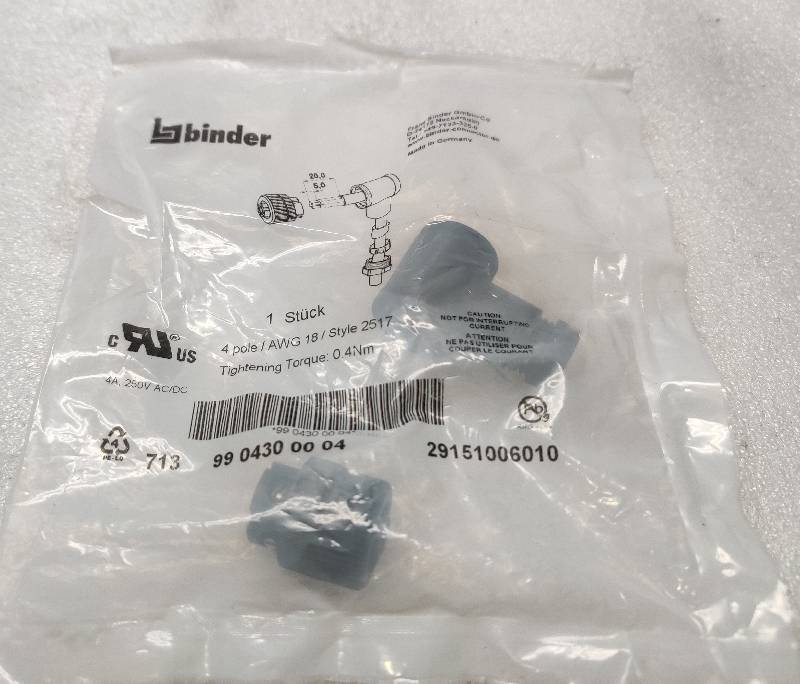 Barksdale 239236 4Pin Female Electrical Connector M12 Binder