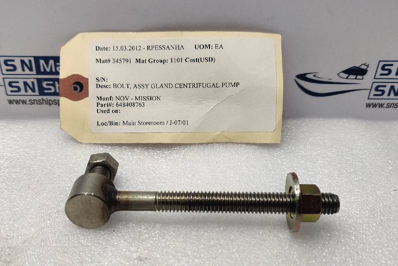 NOV 648408763 Gland Centrifugal Pump Bolt Assembly