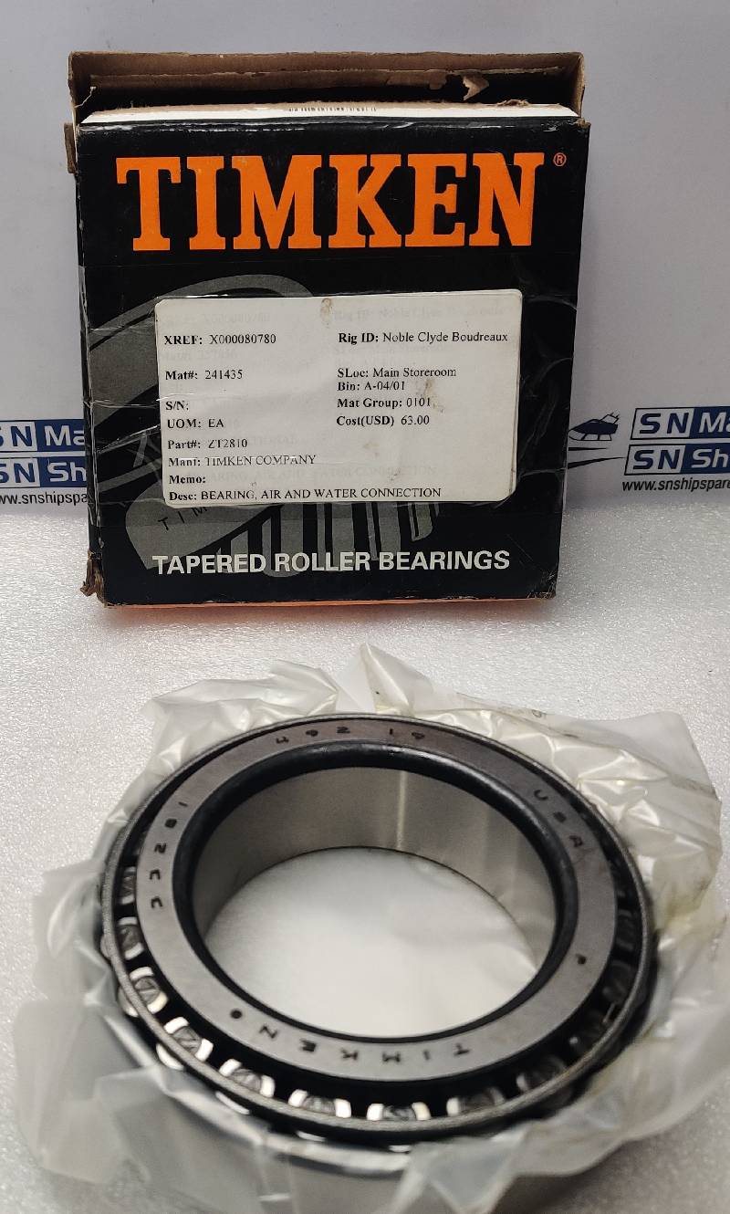 Timken 33281 99401 Air And Water Connection Tapered Roller Bearing ZT2810