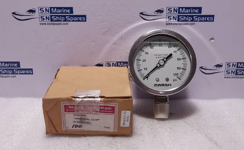 Marsh Gauge Pressure C-100 PSI 100 MM Face