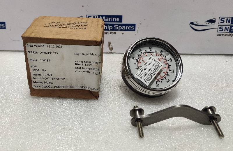 Wika 233.54 2.5” Liquid Filled Pressure Gauge 160Psi ¼” NPT CBM NOV 217021