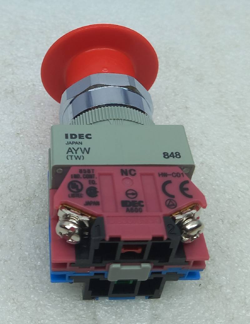 Idec AYW411-R Emergency Stop Pushbutton Switch 120-600Vac