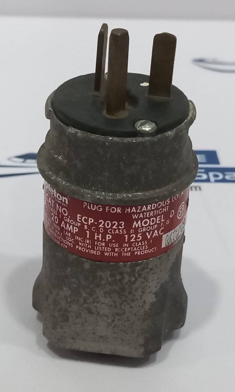 Appleton ECP-2023 Aluminium Electric Plug Model D 20MP 1H.P. 125Vac