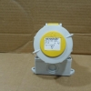 Mennekes 1193RS Yellow Wall Mount Right Angle Power Socket